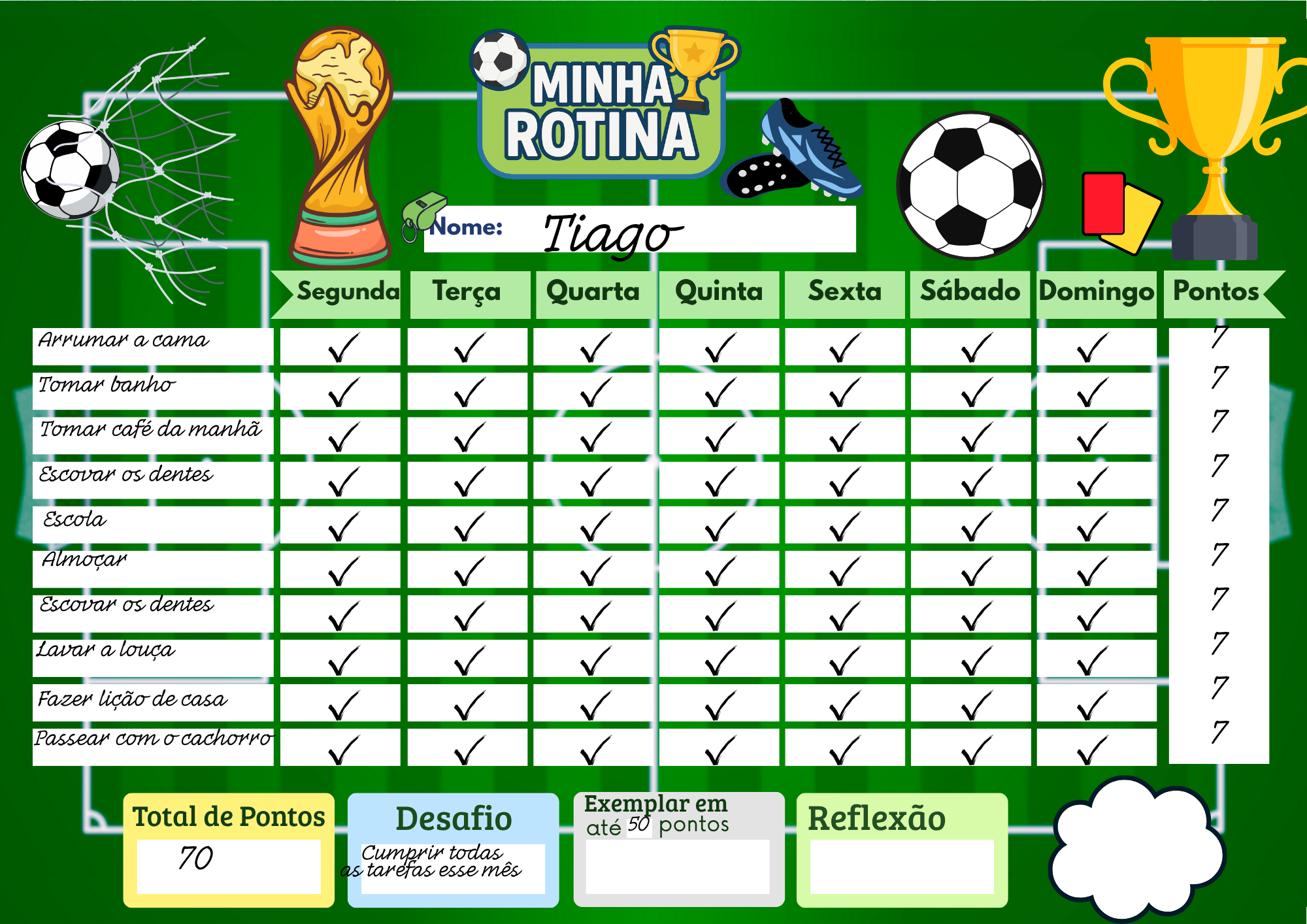 Quadro Do Incentivo Educativo Infantil Tema Futebol - Opfy