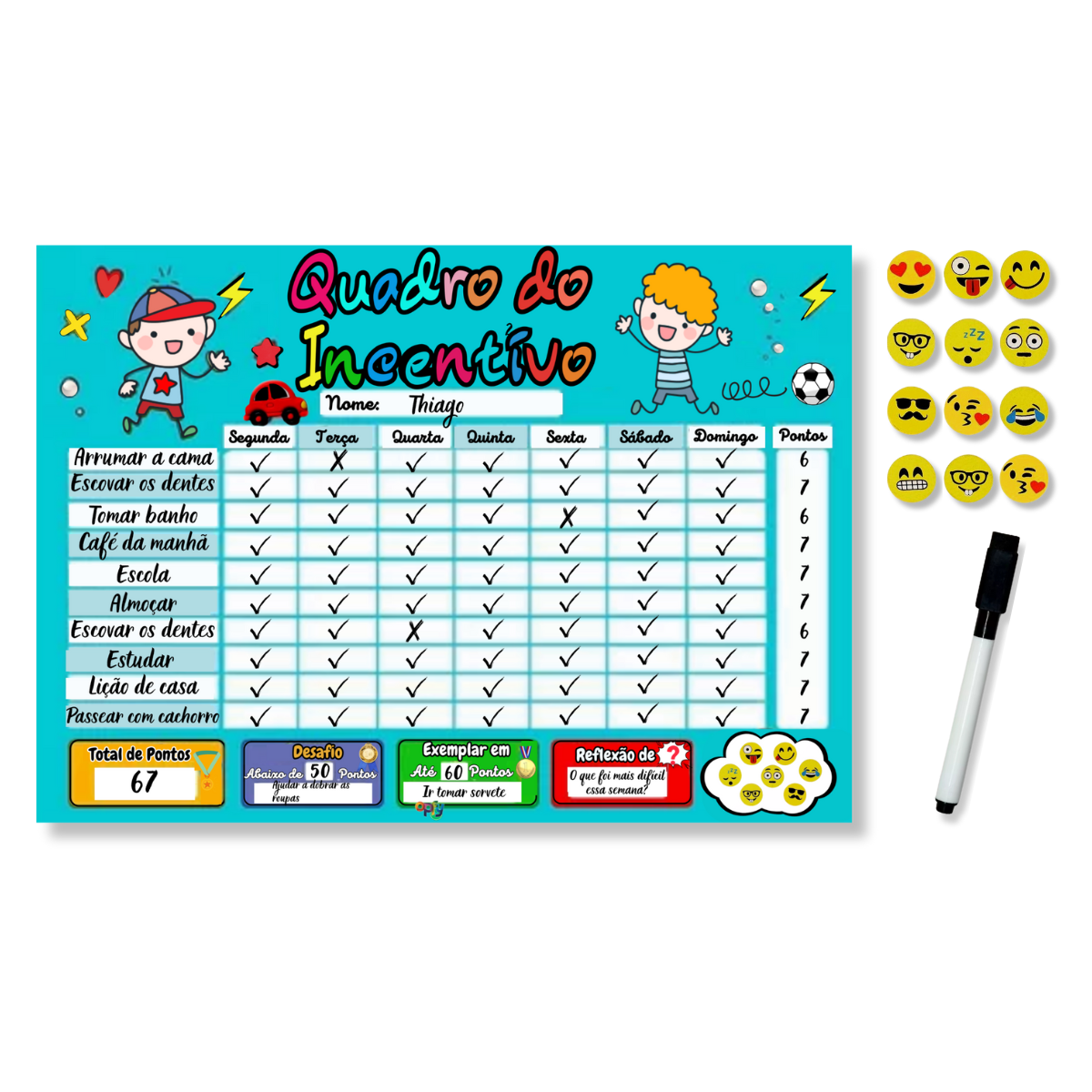 Quadro Comportamento Infantil Personalizado - Regras