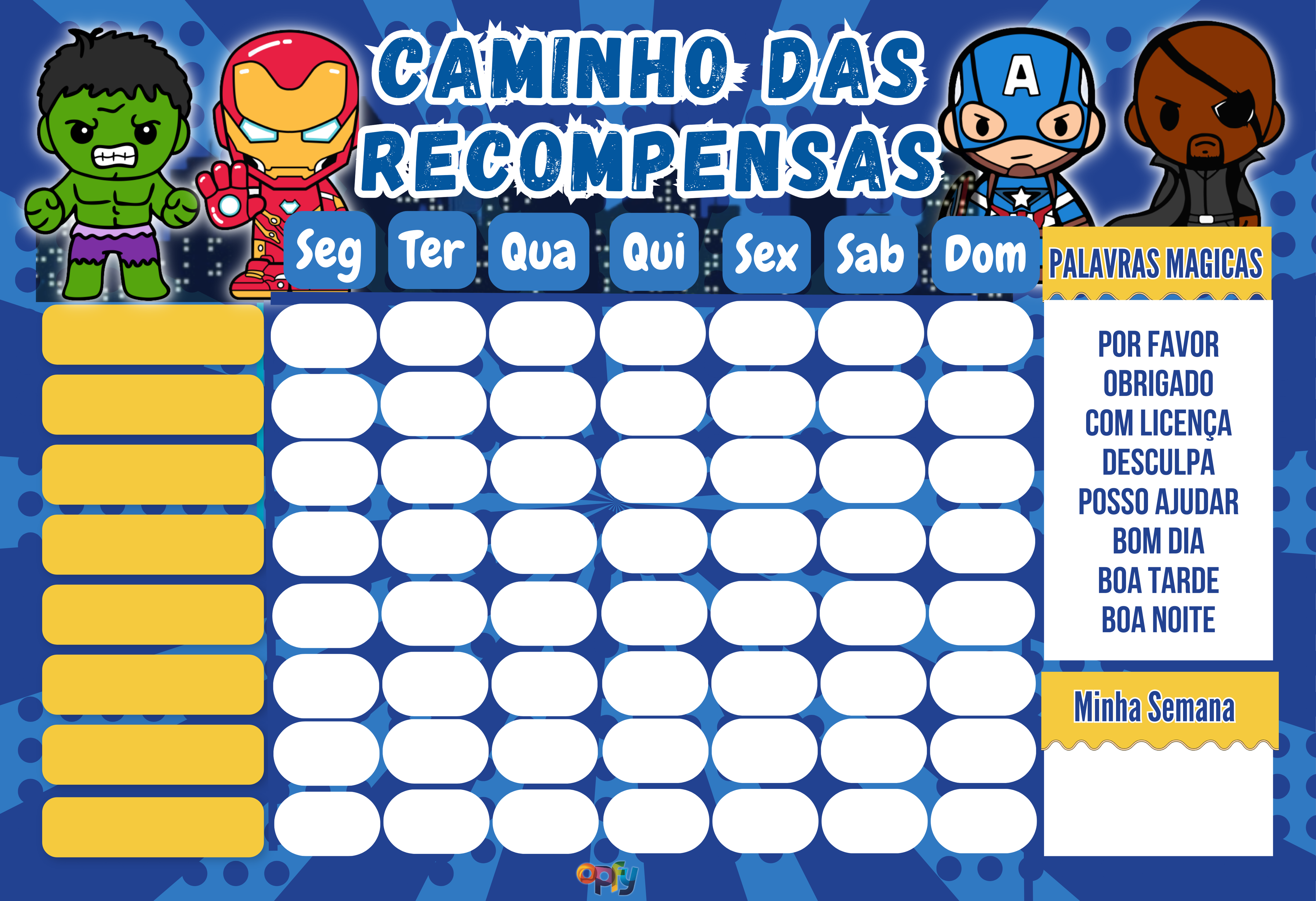 Quadro Educativo De Rotina Infantil Heróis - Parede