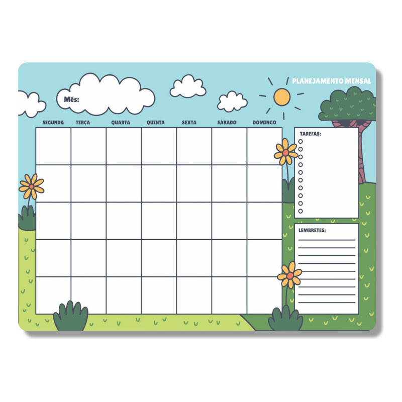 Imã Geladeira Apaga Lista Recado Anotações Planner Semanal 4