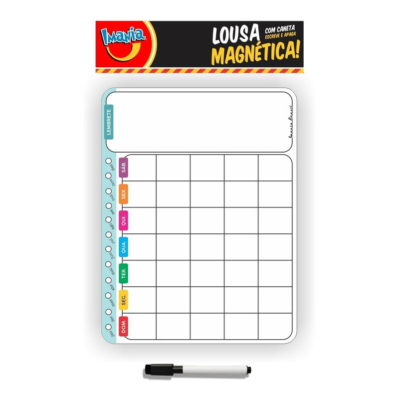 Lousa Magnética Imã De Geladeira Grande Porta Recados Calendário