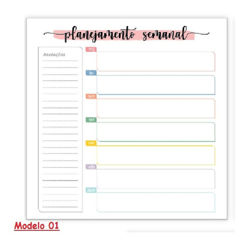 Quadro Lousa Magnética Planner Imã Planejamento Porta Recado