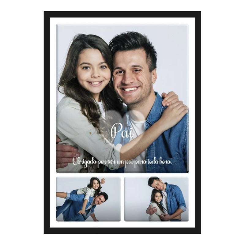 Quadro Personalizado Dia Dos Pais Com Suas Fotos -a3