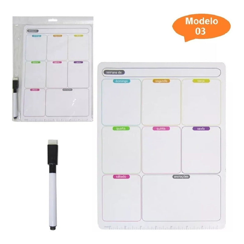 Ímã De Geladeira Porta Recados Planner Anotações Recados