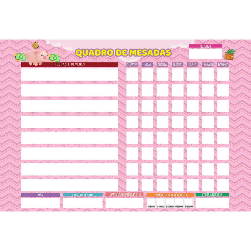 Quadro De Mesada Infantil - Educativo