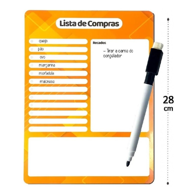 Ímã De Geladeira Porta Recados Planner Anotações Recados