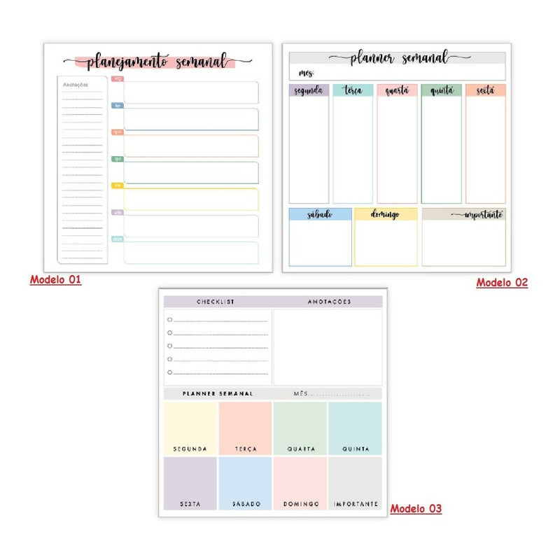 Quadro Lousa Magnética Planner Imã Planejamento Porta Recado