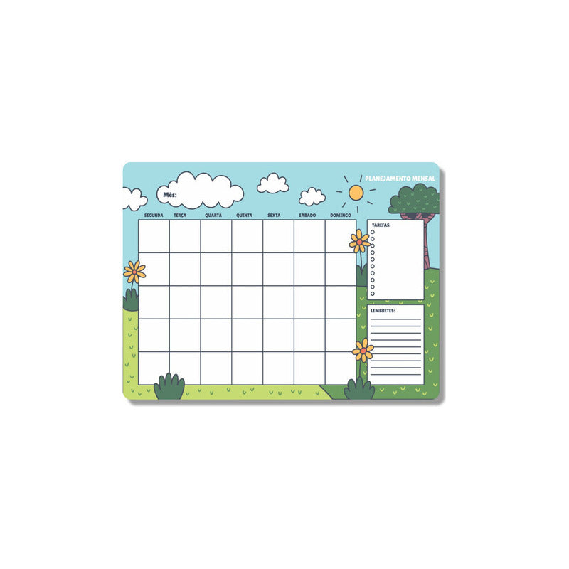 Imã Geladeira Apaga Lista Recado Anotações Planner Semanal 4