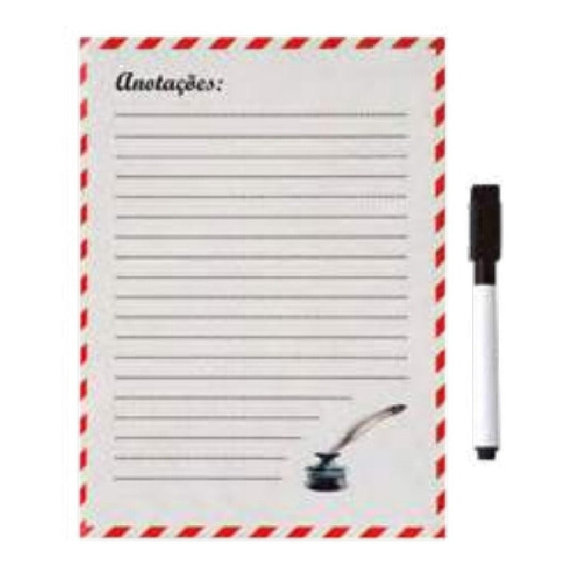 Ímã De Geladeira Porta Recados Planner Anotações Recados