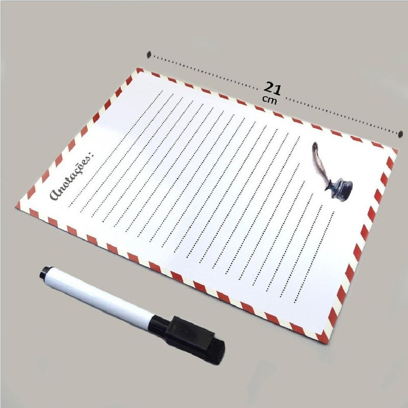 Ímã De Geladeira Porta Recados Planner Anotações Recados