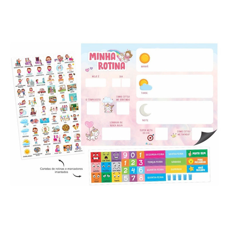 Quadro Educativo Infantil - Minha Rotina