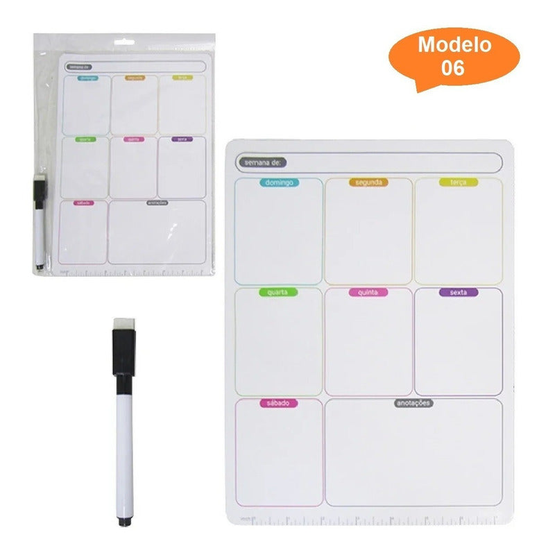 Ímã De Geladeira Porta Recados Planner Anotações Recados