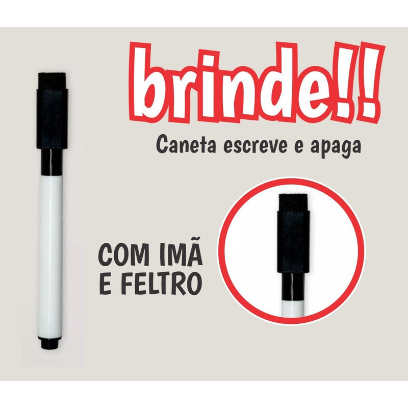 Imã Geladeira Apaga Lista Recado Anotações Planner Semanal 4