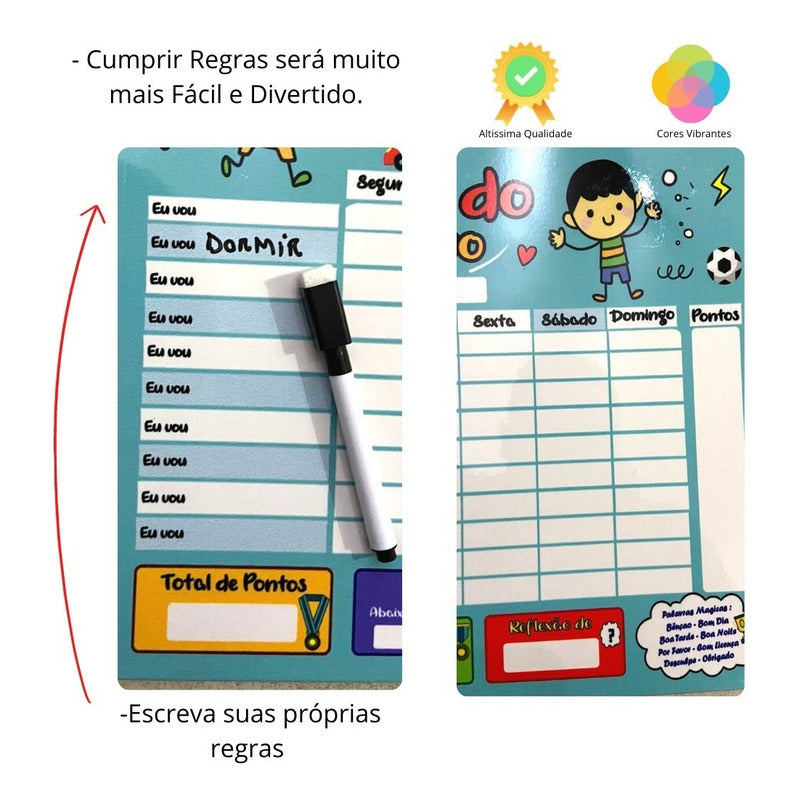 Quadro Mural De Comportamento Infantil - Regras Incentivo