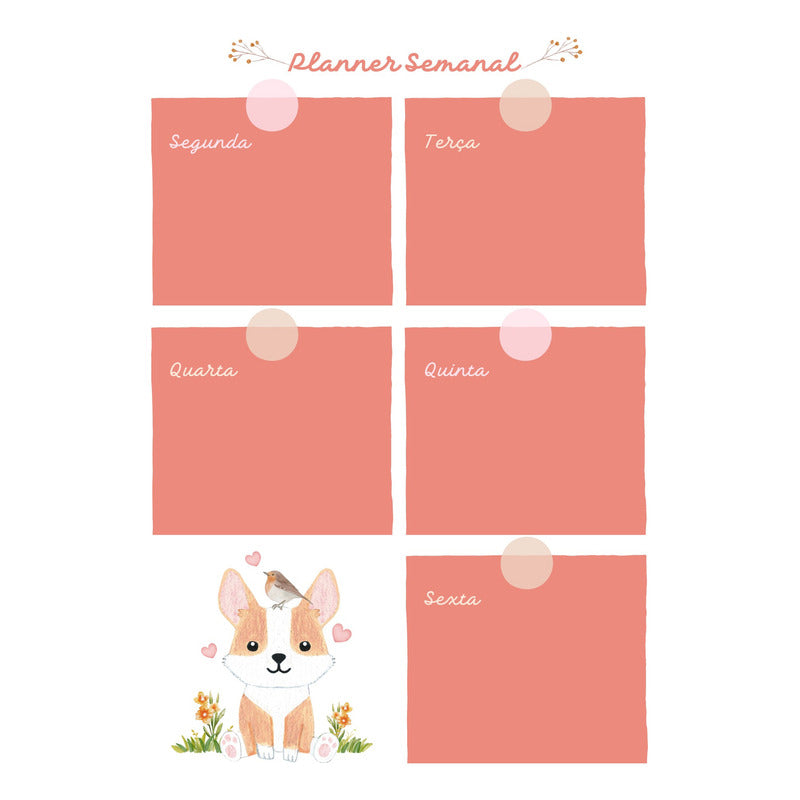 Ímã De Geladeira Porta Recados Anotações Planner Com Caneta