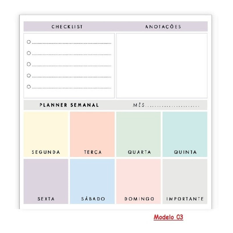 Quadro Lousa Magnética Planner Imã Planejamento Porta Recado