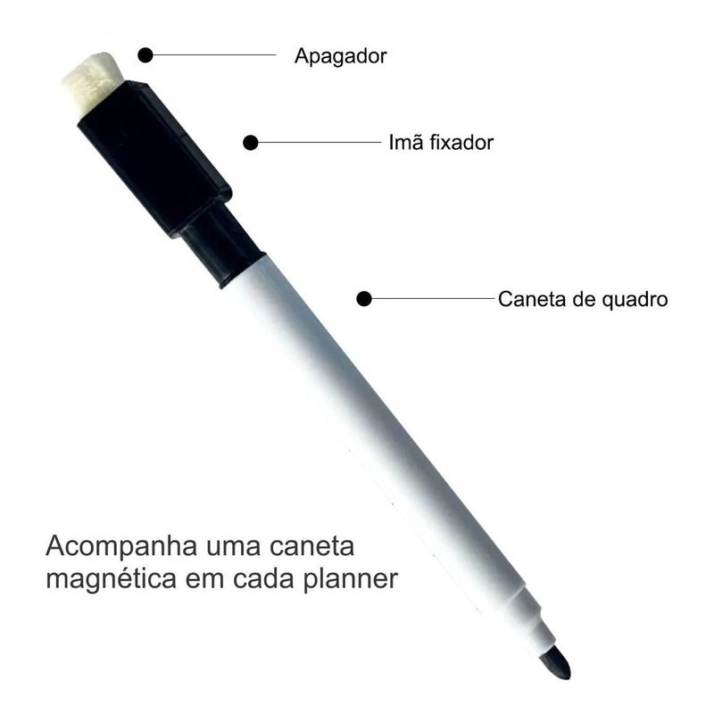 Ímã De Geladeira Porta Recados Planner Anotações Recados