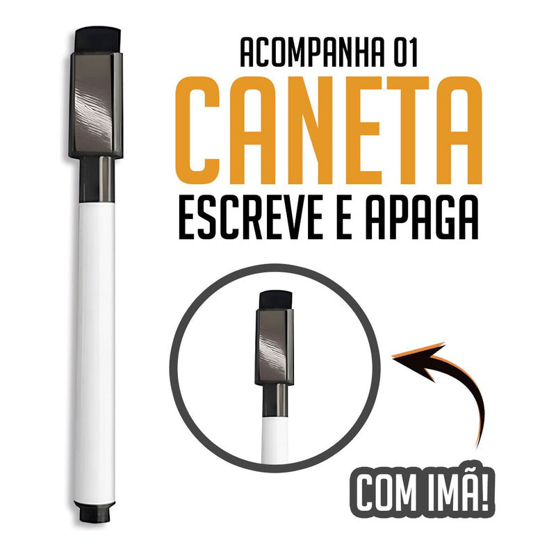 Lousa Magnética Imã Geladeira Caneta Anotação Aviso Lm2