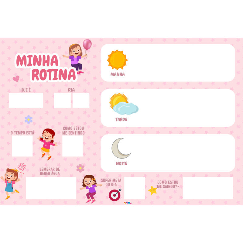Quadro Educativo Infantil - Minha Rotina