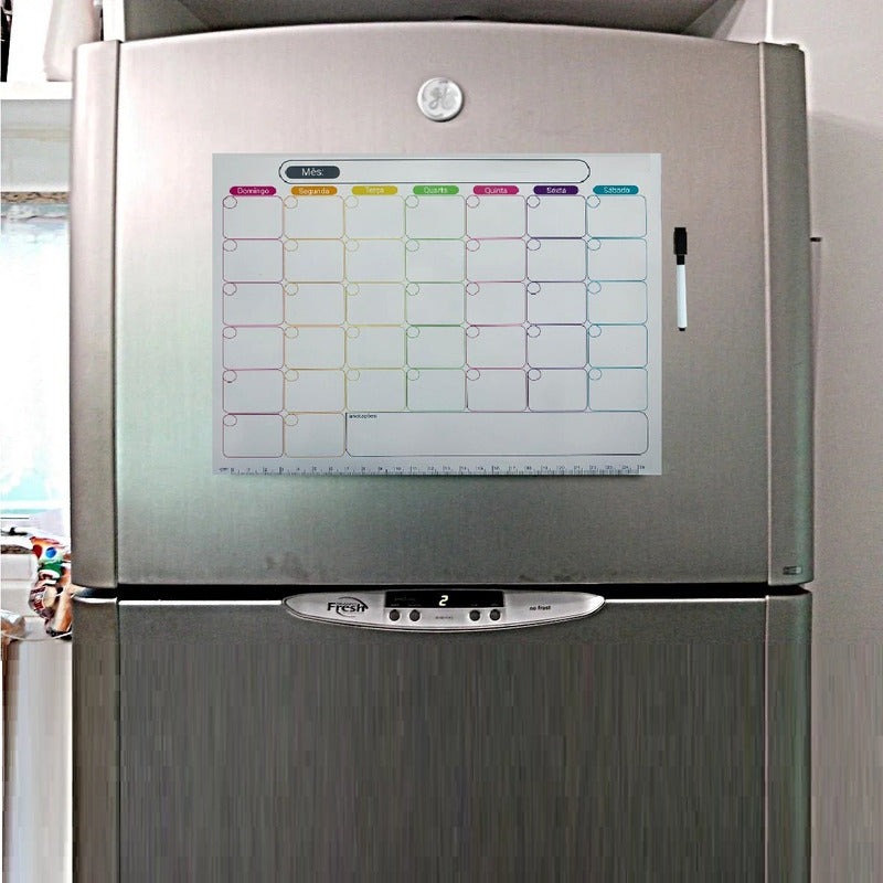 Kit 5 Lousa Magnética Planner Imã Geladeira Porta Recados