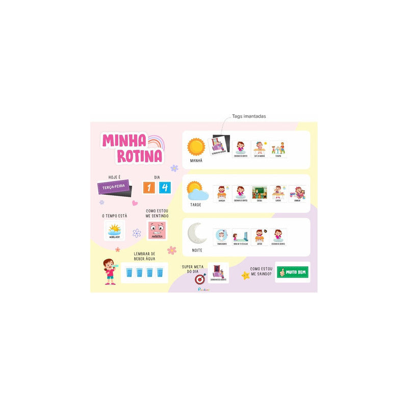 Quadro Educativo Infantil - Minha Rotina