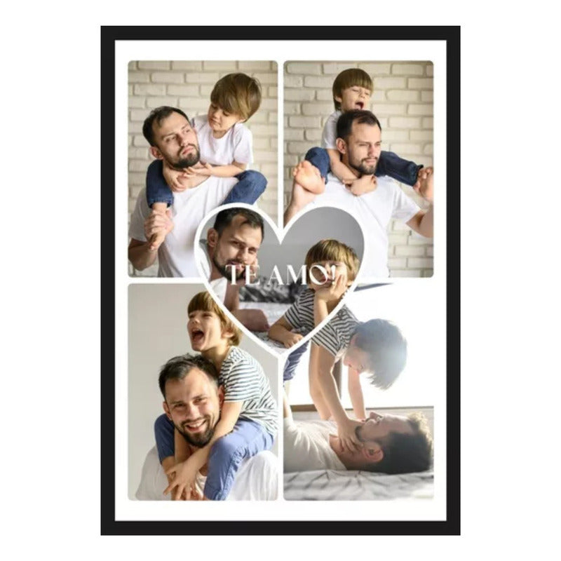 Quadro Personalizado Dia Dos Pais Com Suas Fotos -a3