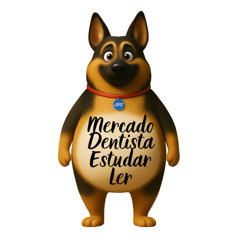 Ímã De Geladeira Pastor Alemão Grande (a3) - Lousa Magn.