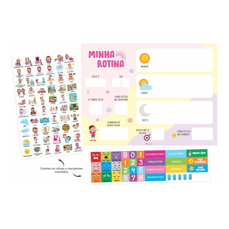 Quadro Educativo Infantil - Minha Rotina