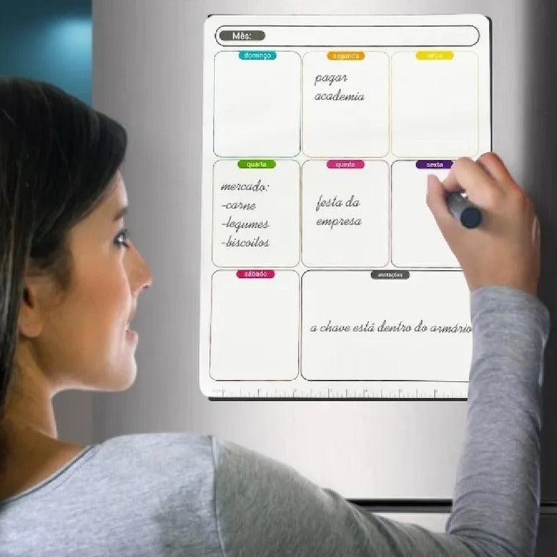 Ímã De Geladeira Porta Recados Planner Anotações Recados