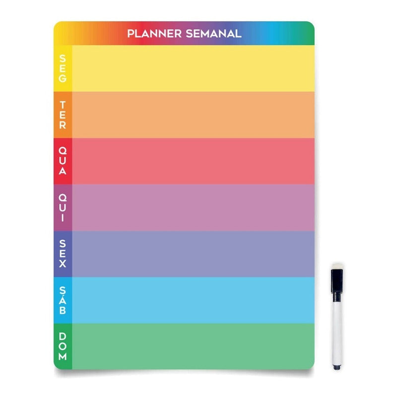 Planner Planejamento Ímã Para Geladeira Imantado Com Caneta
