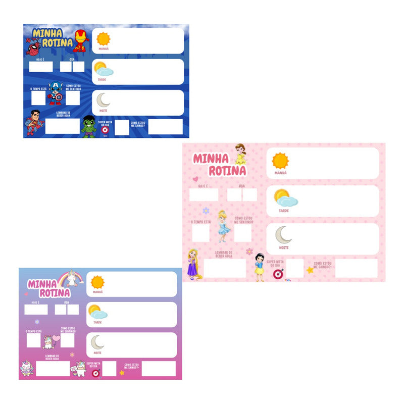 Quadro Educativo Infantil - Minha Rotina