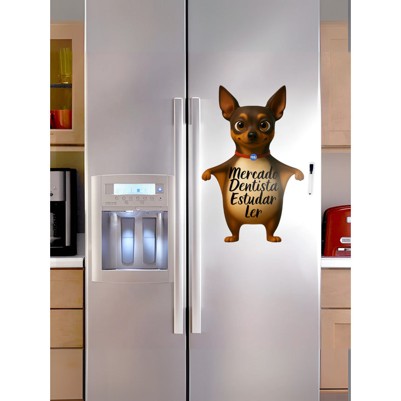 Ímã De Geladeira Pinscher Grande (40x28 Cm) - Lousa Magn.