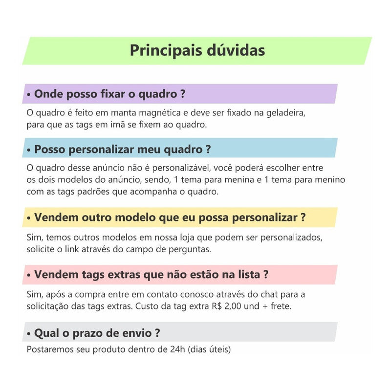 Quadro Educativo Infantil - Minha Rotina