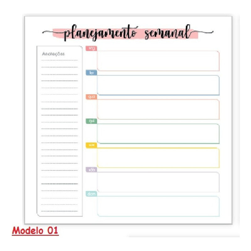 Quadro Lousa Magnética Planner Imã Planejamento Porta Recado