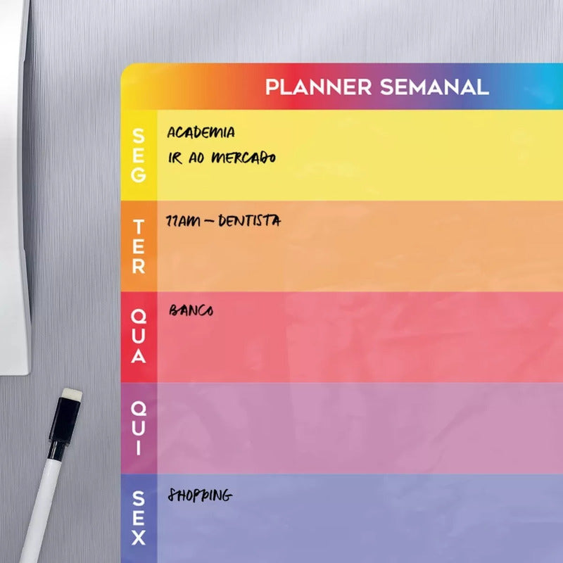 Quadro De Rotinas Diária E Agenda Semanal Colorida