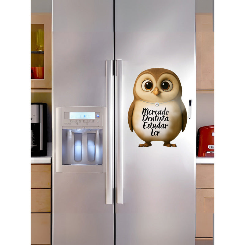Ímã De Geladeira Coruja Grande (40x28 Cm) - Lousa Magn.