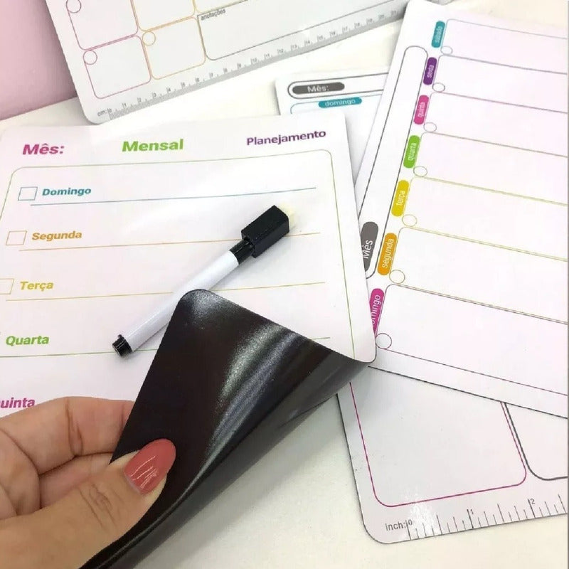 Ímã De Geladeira Porta Recados Planner Anotações Recados