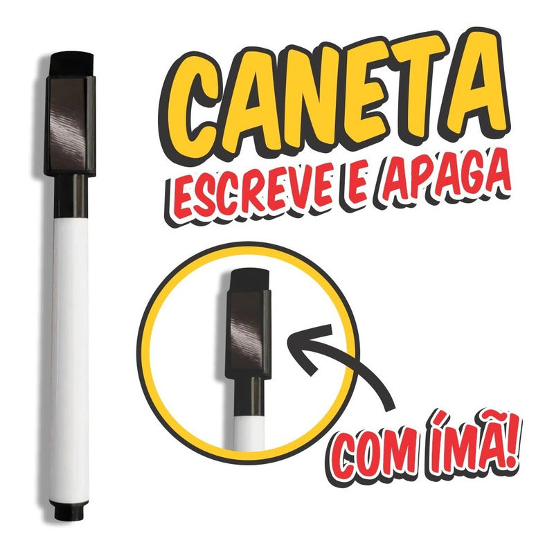 Lousa Magnética Imã De Geladeira Grande Porta Recados Calendário