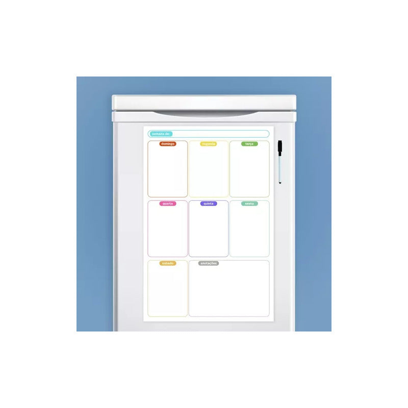 Imã De Geladeira Lousa Magnetico Planner Semanal Promoção