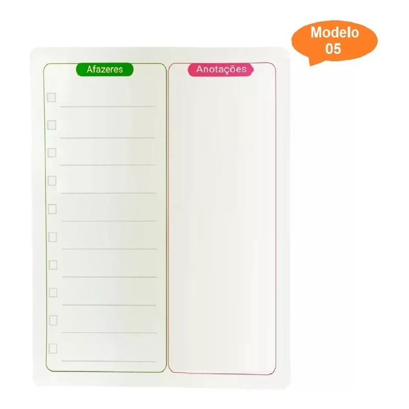 Ímã De Geladeira Porta Recados Planner Anotações Recados