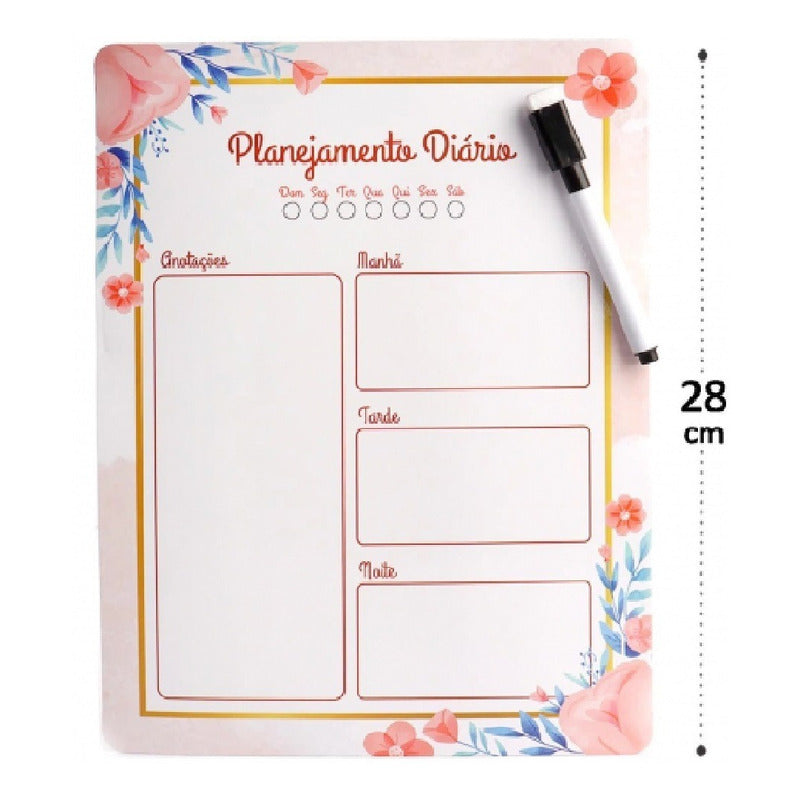 Ímã De Geladeira Porta Recados Planner Anotações Recados