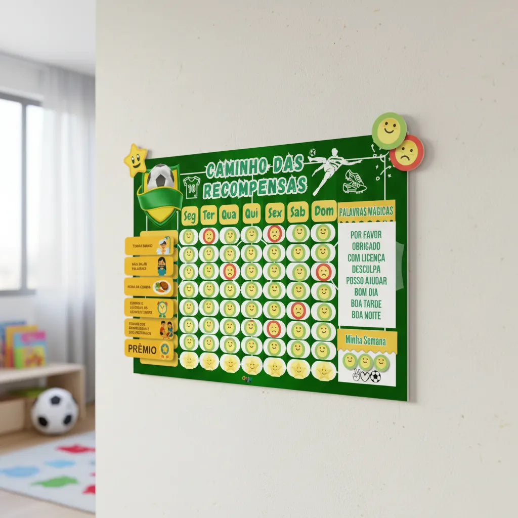 Quadro De Rotina Infantil Tema Futebol De Parede