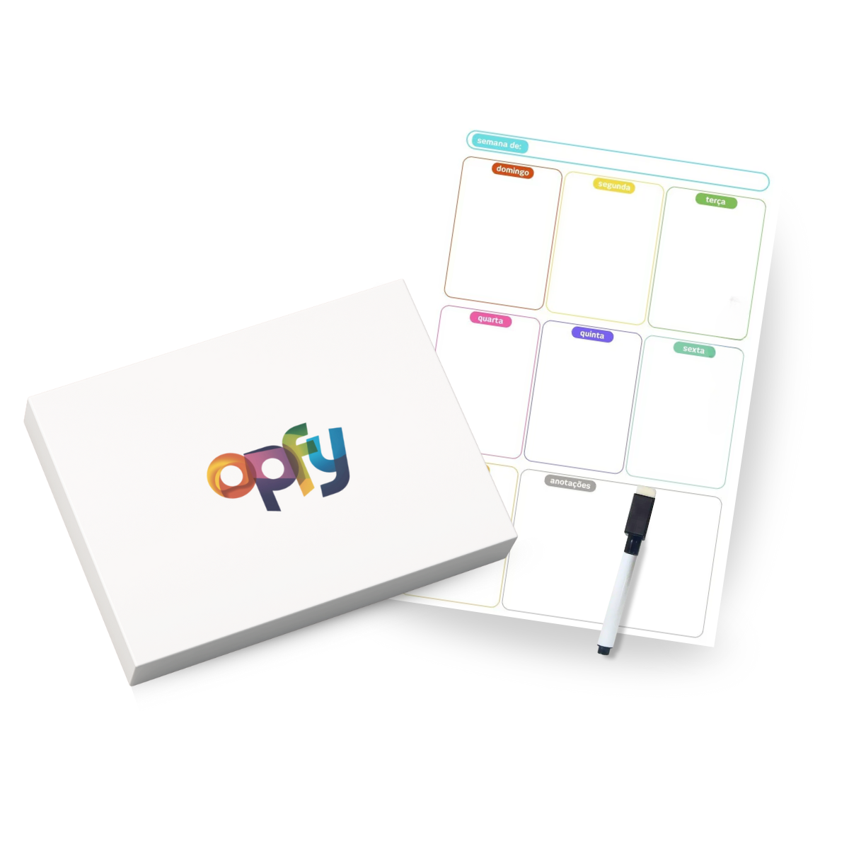 Imã De Geladeira Lousa Magnetico Planner Semanal Promoção