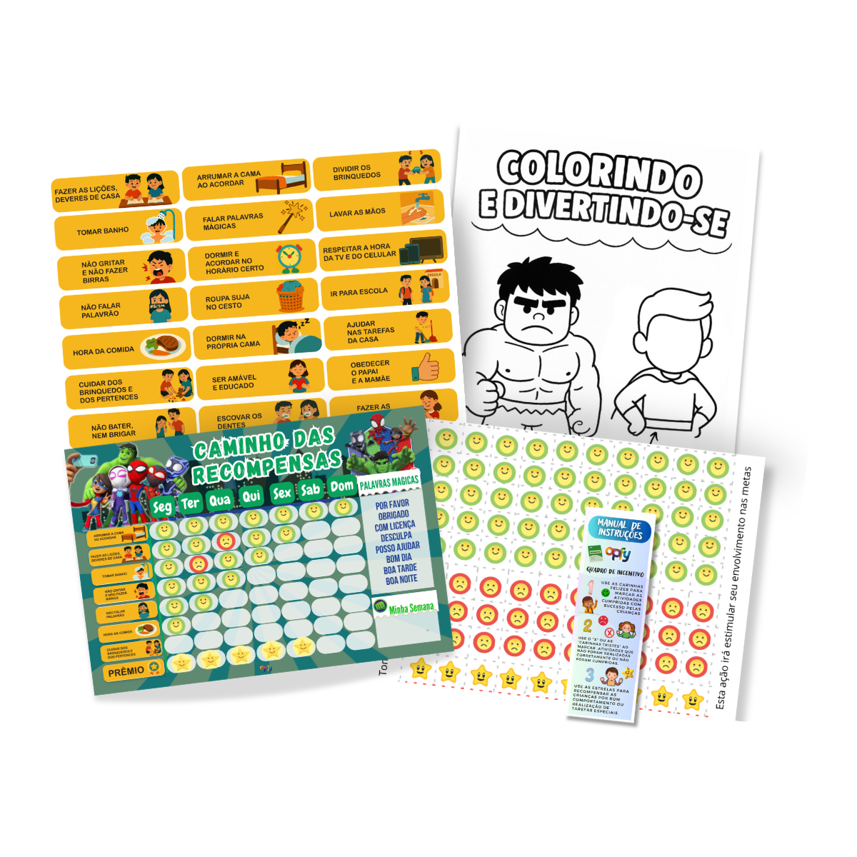 Quadro De Regras E Deveres Infantil Tema Herói Menino