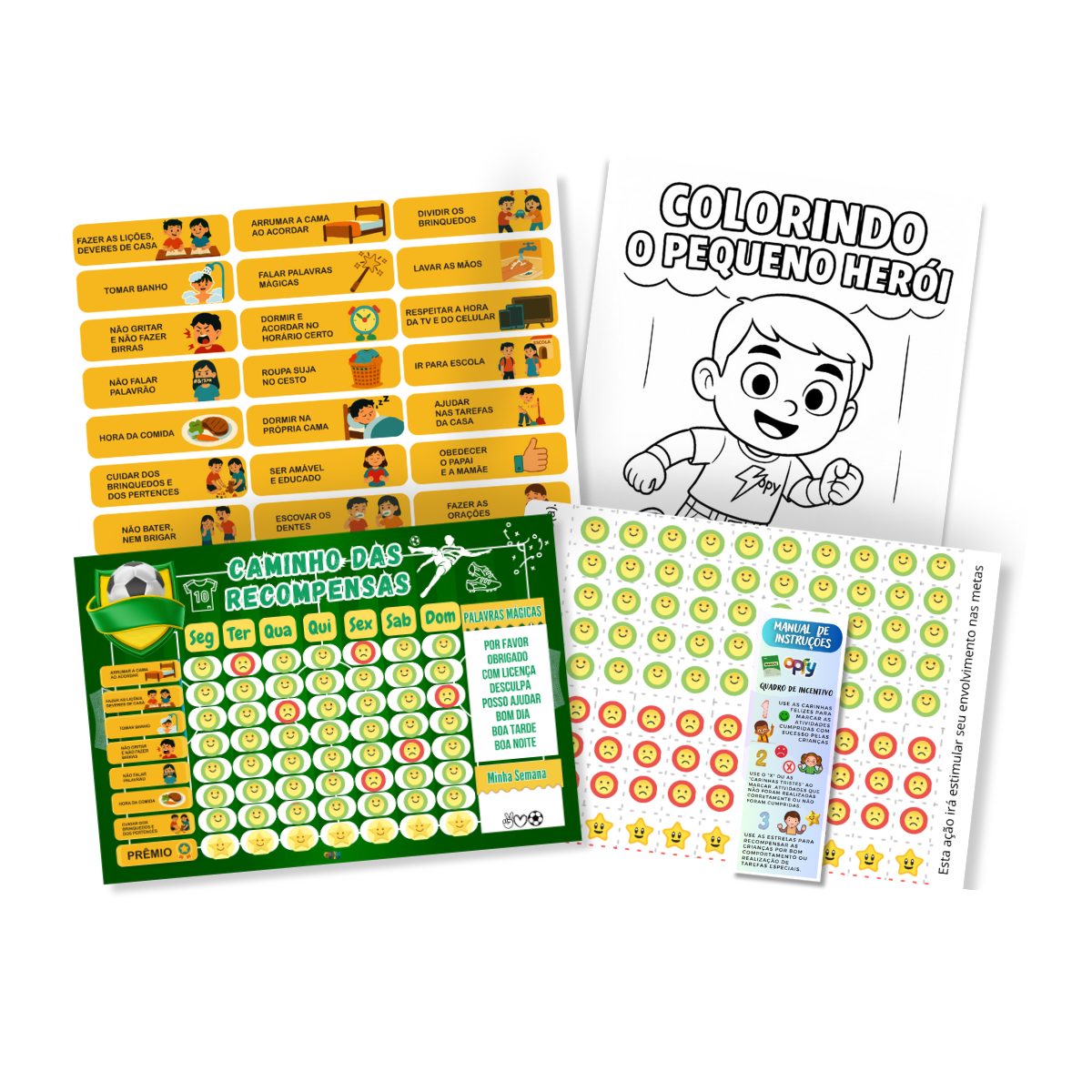 Quadro Rotina Infantil Tema Futebol + Brinde