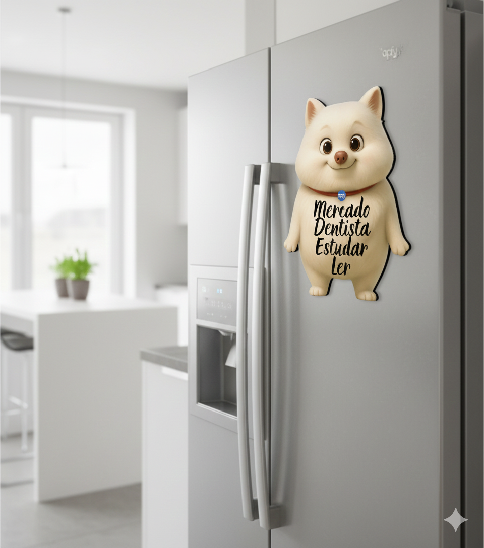 Ímã De Geladeira Lulu Da Pomerania Grande (a3) - Lousa Magn.