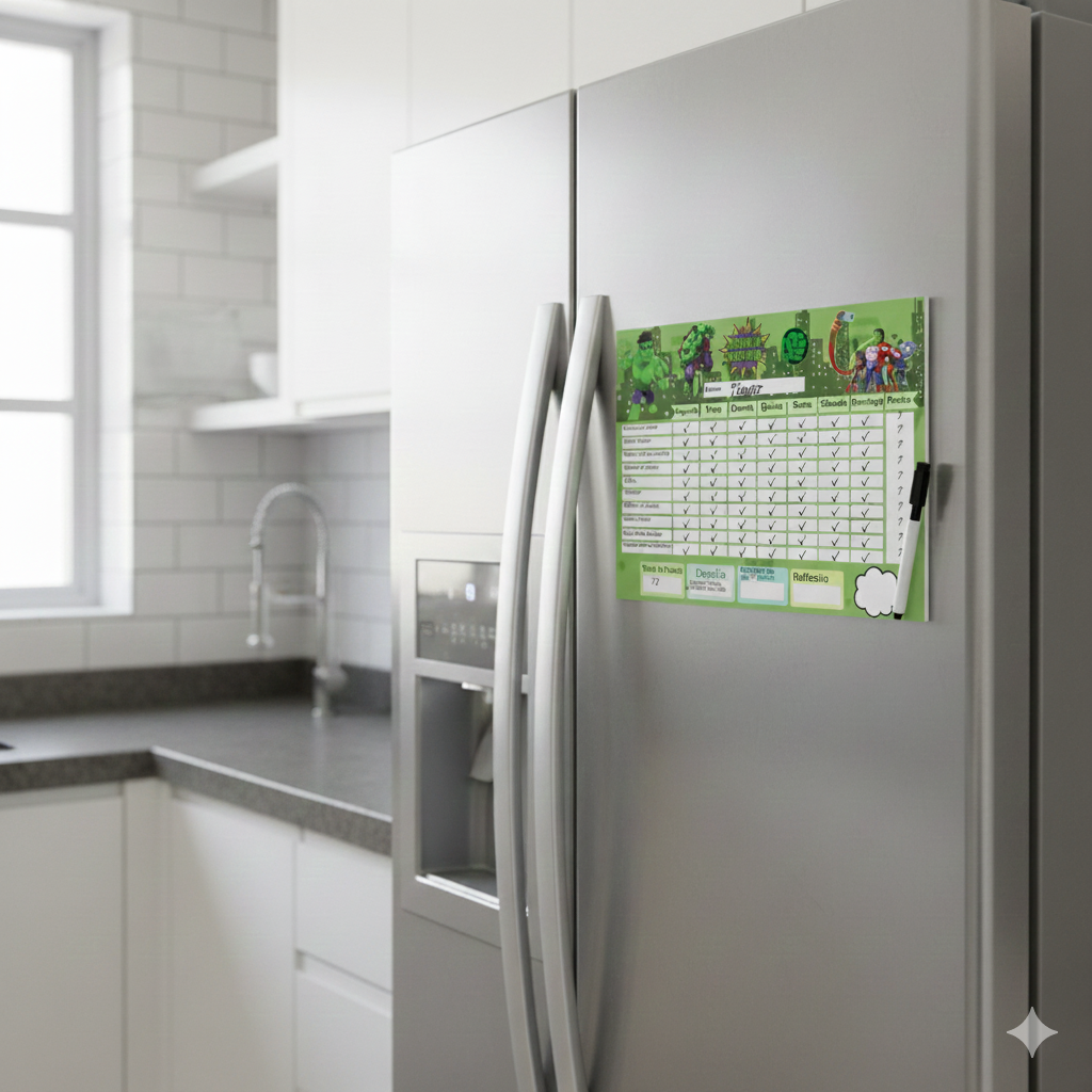 Quadro Do Incentivo Educativo Infantil Tema Herói Verde Opfy