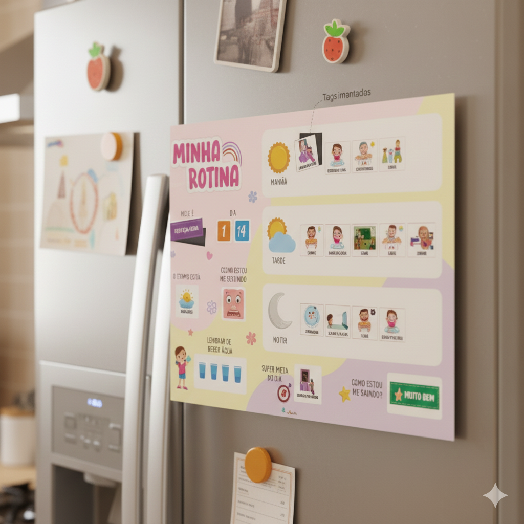 Quadro Educativo Infantil - Minha Rotina