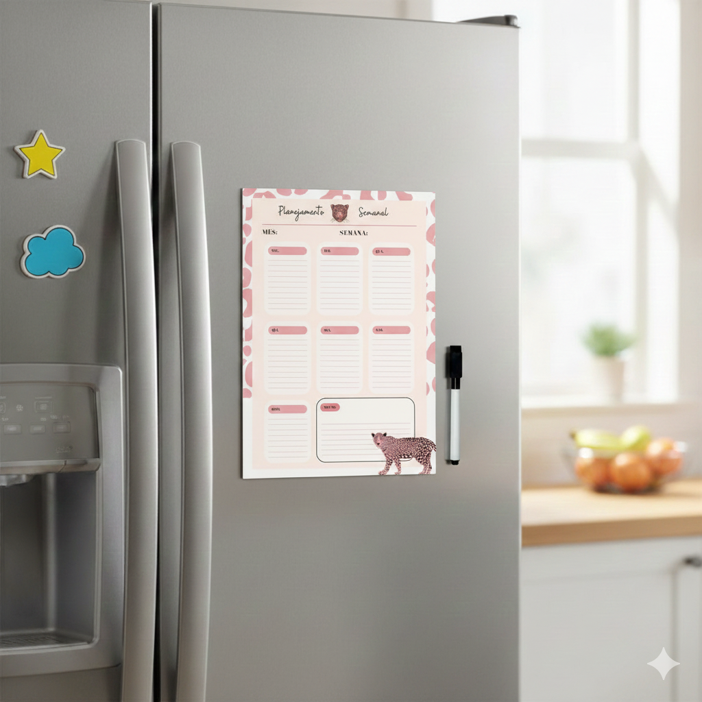 Quadro De Rotinas Diárias E Tarefas Tema Onça