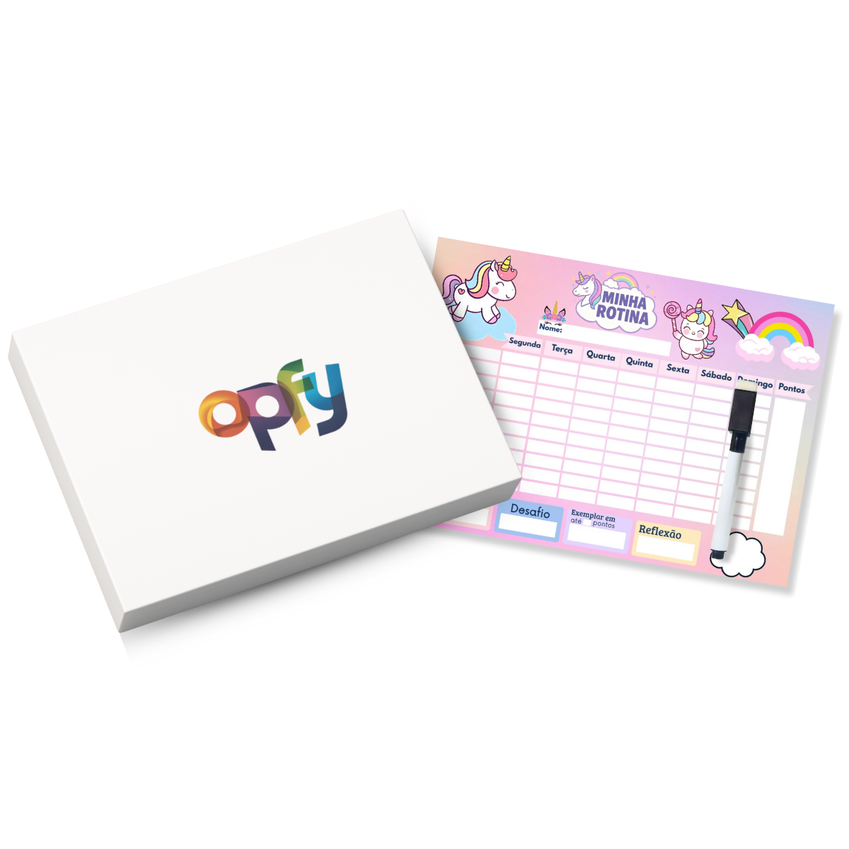 Quadro Do Incentivo Educativo Infantil Tema Unicórnio - Opfy